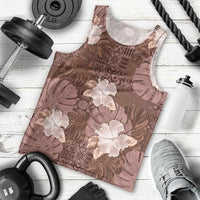 Hawaii Men Tank Top Brown Polynesian Monstera Patterns DT05 - Polynesian Pride