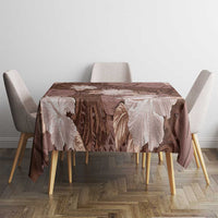 Hawaii Tablecloth Brown Polynesian Monstera Patterns DT05 - Polynesian Pride