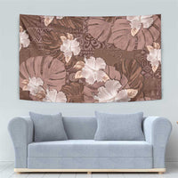 Hawaii Tapestry Brown Polynesian Monstera Patterns - Polynesian Pride