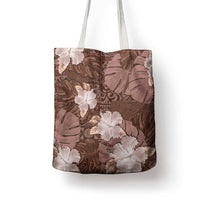 Hawaii Tote Bag Brown Polynesian Monstera Patterns DT05 - Polynesian Pride