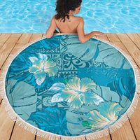 Hawaii Beach Blanket Teal Polynesian Monstera Patterns DT05 - Polynesian Pride