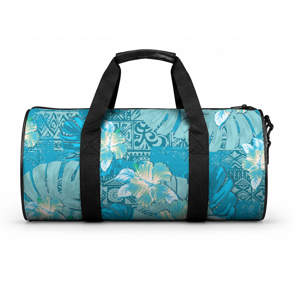 Hawaii Duffle Bag Teal Polynesian Monstera Patterns DT05 One size Teal - Polynesian Pride