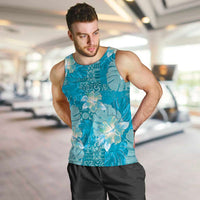 Hawaii Men Tank Top Teal Polynesian Monstera Patterns DT05 Teal - Polynesian Pride