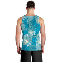 Hawaii Men Tank Top Teal Polynesian Monstera Patterns DT05 - Polynesian Pride