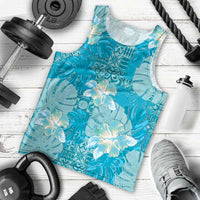 Hawaii Men Tank Top Teal Polynesian Monstera Patterns DT05 - Polynesian Pride