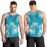Hawaii Men Tank Top Teal Polynesian Monstera Patterns DT05 - Polynesian Pride