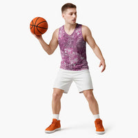 Hawaii Basketball Jersey Magenta Polynesian Monstera Patterns DT05 - Polynesian Pride