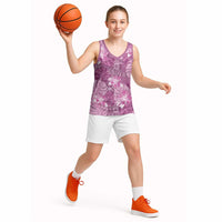 Hawaii Basketball Jersey Magenta Polynesian Monstera Patterns DT05 - Polynesian Pride