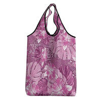 Hawaii Grocery Bag Magenta Polynesian Monstera Patterns DT05 - Polynesian Pride