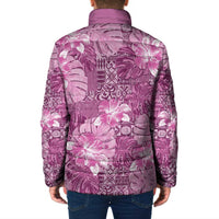 Hawaii Padded Jacket Magenta Polynesian Monstera Patterns DT05 - Polynesian Pride