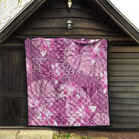 Hawaii Quilt Magenta Polynesian Monstera Patterns - Polynesian Pride