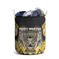 Aotearoa Ngati Whatua Laundry Basket Maori Tribal Gold Paua Shell Pattern DT05 - Polynesian Pride