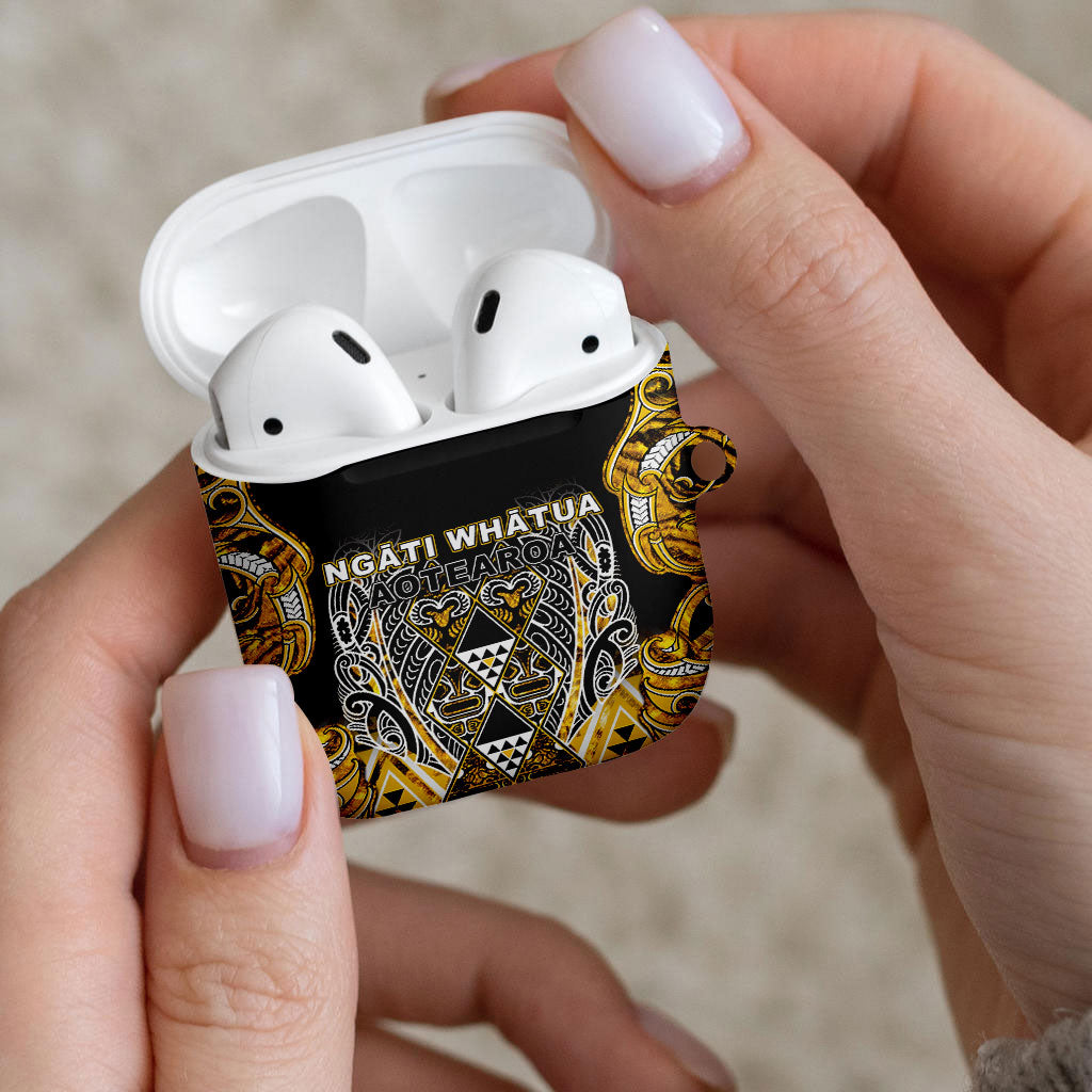 Aotearoa Ngati Whatua AirPods Case Maori Tribal Gold Paua Shell Pattern DT05 - Polynesian Pride