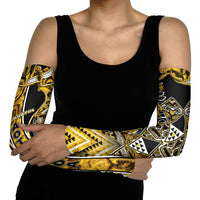 Aotearoa Ngati Whatua Arm Sleeves Maori Tribal Gold Paua Shell Pattern DT05 - Polynesian Pride