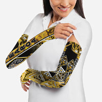 Aotearoa Ngati Whatua Arm Sleeves Maori Tribal Gold Paua Shell Pattern DT05 - Polynesian Pride