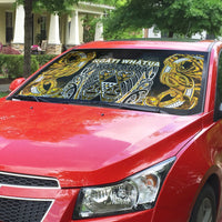 Aotearoa Ngati Whatua Auto Sun Shade Maori Tribal Gold Paua Shell Pattern DT05 - Polynesian Pride