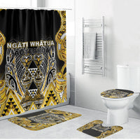 Aotearoa Ngati Whatua Bathroom Set Maori Tribal Gold Paua Shell Pattern DT05 Bathroom Set (4 pcs) Yellow - Polynesian Pride