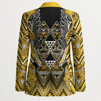 Aotearoa Ngati Whatua Blazer Maori Tribal Gold Paua Shell Pattern DT05 - Polynesian Pride