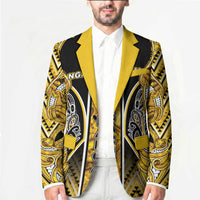 Aotearoa Ngati Whatua Blazer Maori Tribal Gold Paua Shell Pattern DT05 - Polynesian Pride
