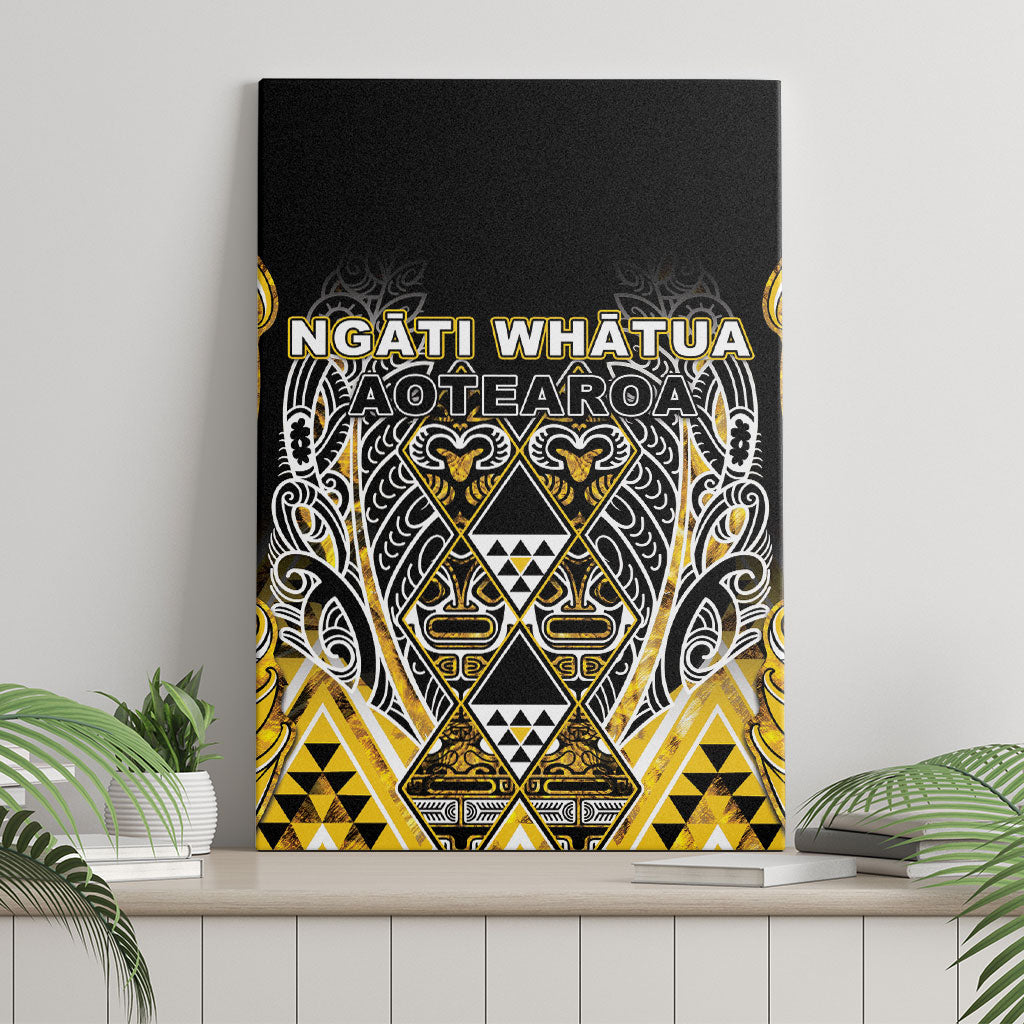 Aotearoa Ngati Whatua Canvas Wall Art Maori Tribal Gold Paua Shell Pattern DT05 - Polynesian Pride