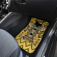 Aotearoa Ngati Whatua Car Mats Maori Tribal Gold Paua Shell Pattern DT05 - Polynesian Pride