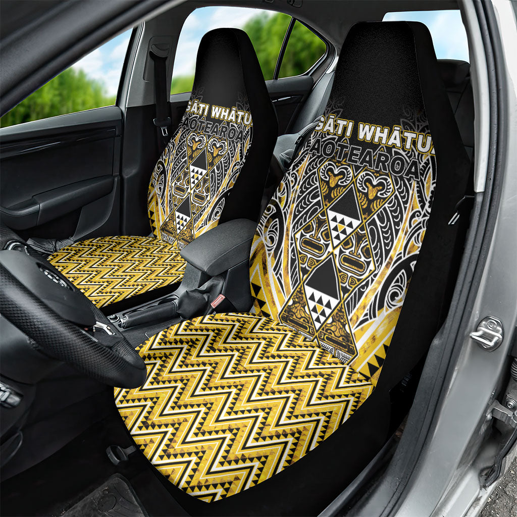 Aotearoa Ngati Whatua Car Seat Cover Maori Tribal Gold Paua Shell Pattern DT05 - Polynesian Pride