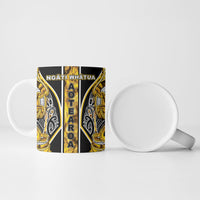 Aotearoa Ngati Whatua Ceramic Mug Maori Tribal Gold Paua Shell Pattern DT05 - Polynesian Pride
