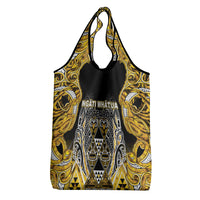 Aotearoa Ngati Whatua Grocery Bag Maori Tribal Gold Paua Shell Pattern DT05 - Polynesian Pride