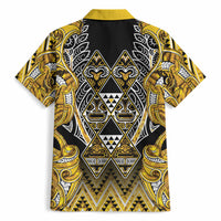 Aotearoa Ngati Whatua Hawaiian Shirt Maori Tribal Gold Paua Shell Pattern DT05 - Polynesian Pride