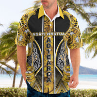 Aotearoa Ngati Whatua Hawaiian Shirt Maori Tribal Gold Paua Shell Pattern DT05 - Polynesian Pride