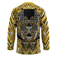 Aotearoa Ngati Whatua Hockey Jersey Maori Tribal Gold Paua Shell Pattern DT05 - Polynesian Pride
