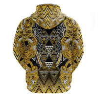 Aotearoa Ngati Whatua Hoodie Maori Tribal Gold Paua Shell Pattern DT05 - Polynesian Pride