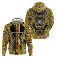 Aotearoa Ngati Whatua Hoodie Maori Tribal Gold Paua Shell Pattern DT05 - Polynesian Pride