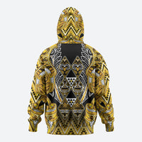 Aotearoa Ngati Whatua Hoodie Maori Tribal Gold Paua Shell Pattern DT05 - Polynesian Pride