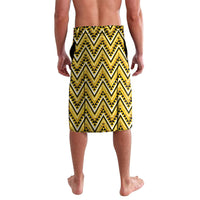 Aotearoa Ngati Whatua Lavalava Maori Tribal Gold Paua Shell Pattern DT05 - Polynesian Pride