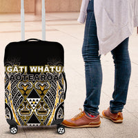 Aotearoa Ngati Whatua Luggage Cover Maori Tribal Gold Paua Shell Pattern DT05 Yellow - Polynesian Pride