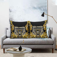 Aotearoa Ngati Whatua Pillow Cover Maori Tribal Gold Paua Shell Pattern DT05 - Polynesian Pride