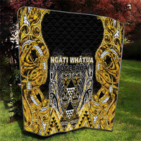 Aotearoa Ngati Whatua Quilt Maori Tribal Gold Paua Shell Pattern DT05 - Polynesian Pride