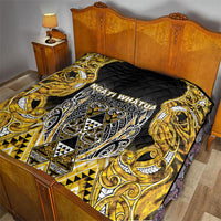 Aotearoa Ngati Whatua Quilt Maori Tribal Gold Paua Shell Pattern DT05 - Polynesian Pride