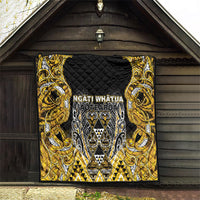 Aotearoa Ngati Whatua Quilt Maori Tribal Gold Paua Shell Pattern DT05 - Polynesian Pride