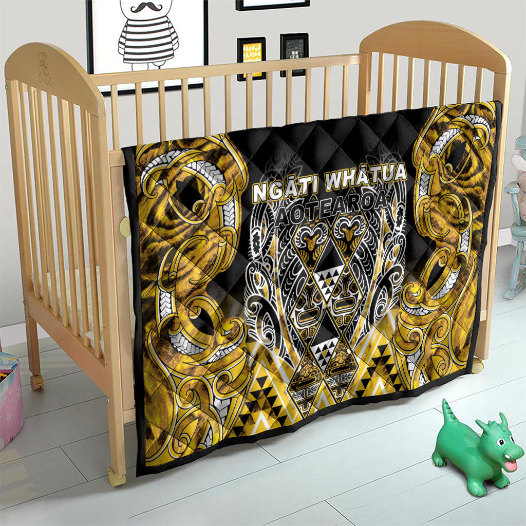 Aotearoa Ngati Whatua Quilt Maori Tribal Gold Paua Shell Pattern DT05 - Polynesian Pride