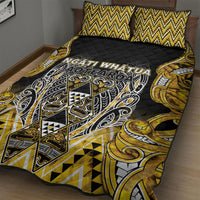 Aotearoa Ngati Whatua Quilt Bed Set Maori Tribal Gold Paua Shell Pattern DT05 - Polynesian Pride
