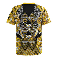 Aotearoa Ngati Whatua Rugby Jersey Maori Tribal Gold Paua Shell Pattern DT05 - Polynesian Pride
