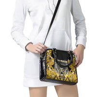 Aotearoa Ngati Whatua Shoulder Handbag Maori Tribal Gold Paua Shell Pattern DT05 - Polynesian Pride
