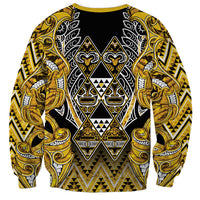 Aotearoa Ngati Whatua Sweatshirt Maori Tribal Gold Paua Shell Pattern DT05 - Polynesian Pride