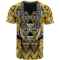 Aotearoa Ngati Whatua T Shirt Maori Tribal Gold Paua Shell Pattern DT05 - Polynesian Pride