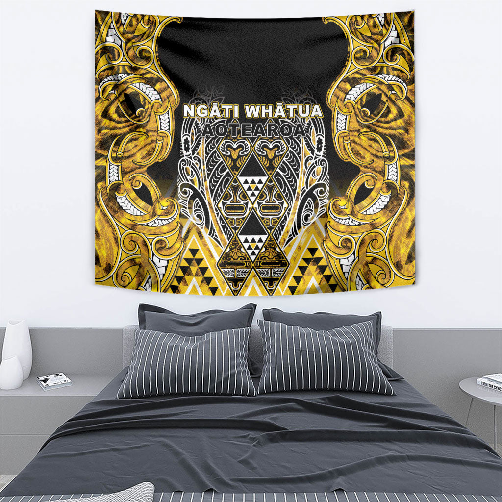 Aotearoa Ngati Whatua Tapestry Maori Tribal Gold Paua Shell Pattern DT05 - Polynesian Pride