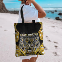 Aotearoa Ngati Whatua Tote Bag Maori Tribal Gold Paua Shell Pattern DT05 - Polynesian Pride
