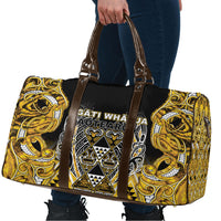 Aotearoa Ngati Whatua Travel Bag Maori Tribal Gold Paua Shell Pattern DT05 - Polynesian Pride