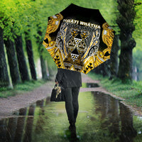 Aotearoa Ngati Whatua Umbrella Maori Tribal Gold Paua Shell Pattern DT05 - Polynesian Pride